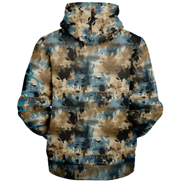 Chokefish™ Microfleece Zip-Up Hoodie Acid-Wash Colors-014